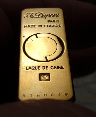 St., Dupont, Cigarette, Lighter, Paris,France, Laque De Chine, Gold