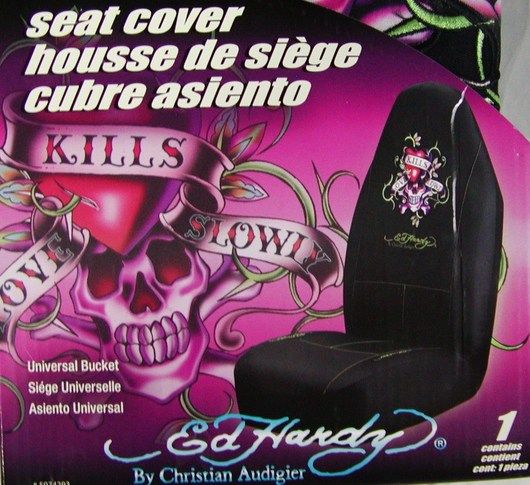 housse de siege ed hardy by christian audigier couleur noir