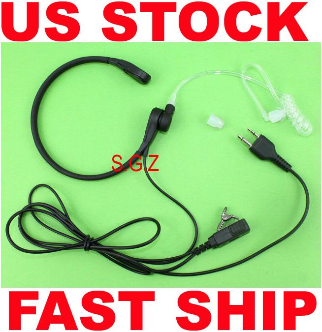 Throat Mic Headset Earpiece Midland Walkie Talkie Radio