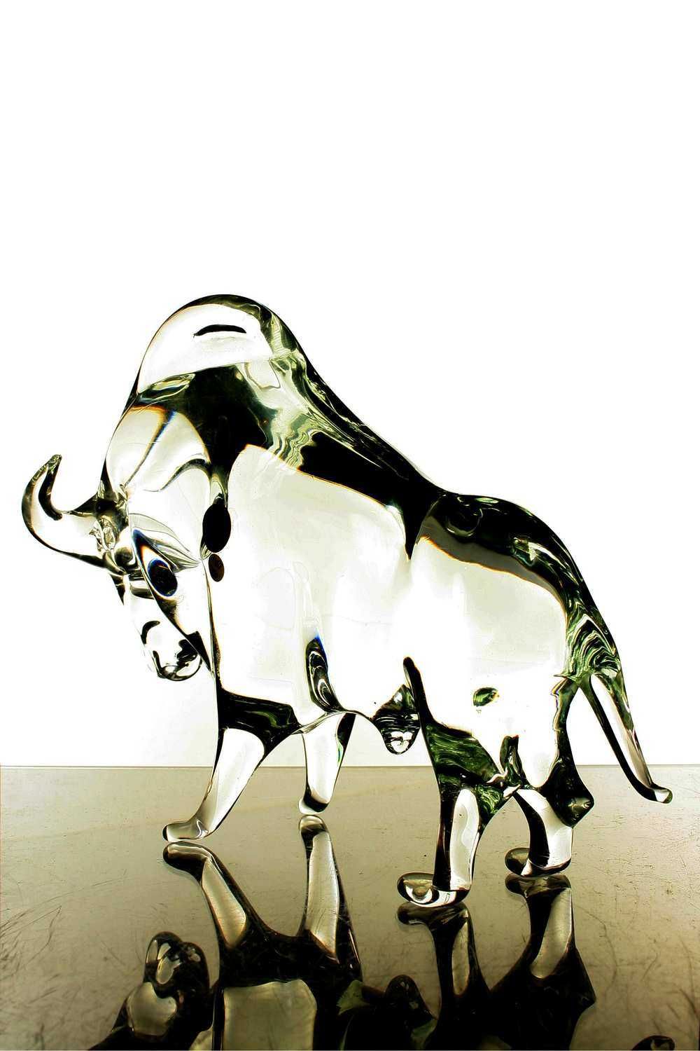 Bull Italian Murano Art Glass Figurine