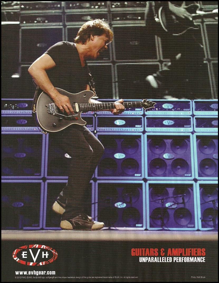 EDDIE VAN HALEN 2012 EVH WOLFGANG GUITARS AMPS AD 8X11 GUITAR