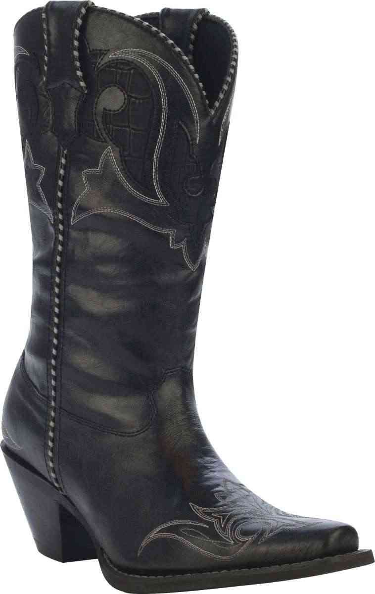 Durango RD5510 Womens Crush Peek A Boot Black Western Boot