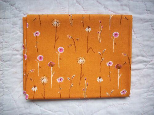 RARE Heather Ross Lightning Bugs Orange Dandelions