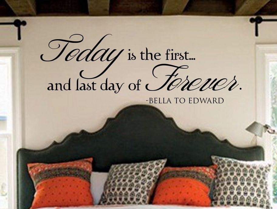 Bella to Edward Twilight Quote Vinyl Wall Decal Letters Words Breaking