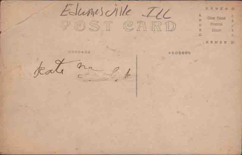 XA739 RPPC Edwardsville Ill IL 2 Story Homestead 1910