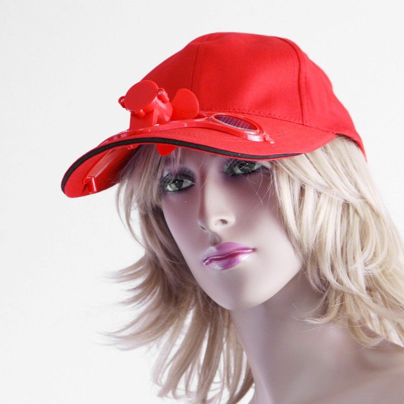 Summer Solar Sun Power Sport Outdoor Hat Cap Cool Fan for Golf
