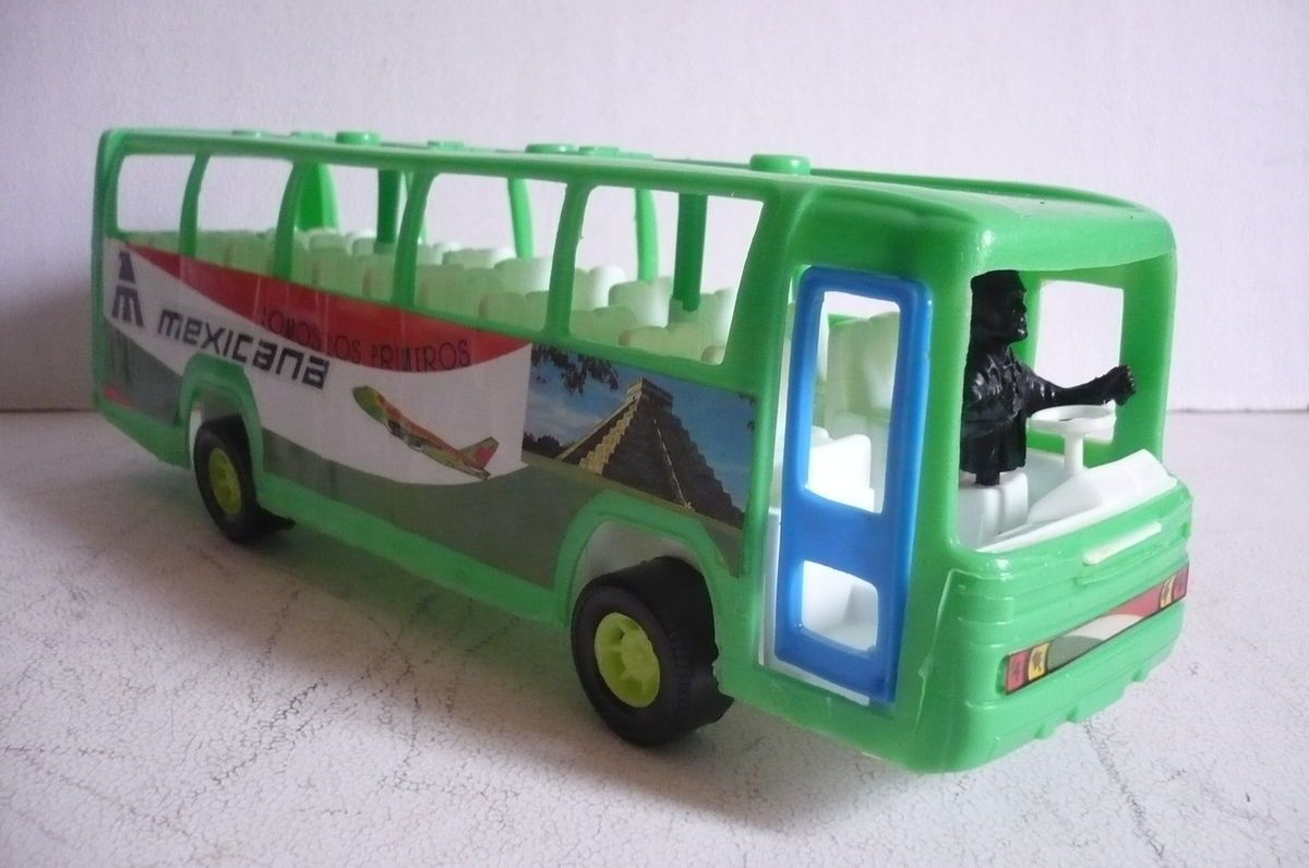 Lot Of 5 Truck Made in Mexico Plastic toy Car Mexican Passenger Bus 