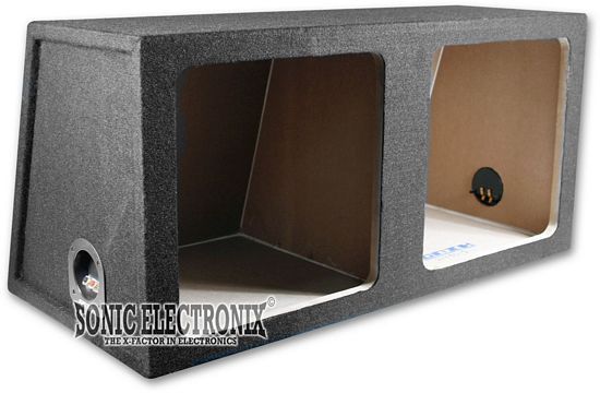 Dual 15 Hatchback MDF Kicker Subwoofer/Sub Woofer Enclosure Box (3.8