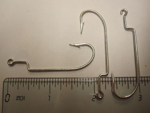 50 Eagle Claw 2 0 J Bend Open Ring Tin Fishing Hook