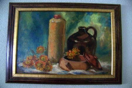 Einar Hansen Still Life with Crocks Oil Board Orig