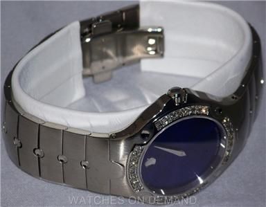 New Mens Movado SE Sports Edition Blue Dial 0604702 1 0ct Diamond