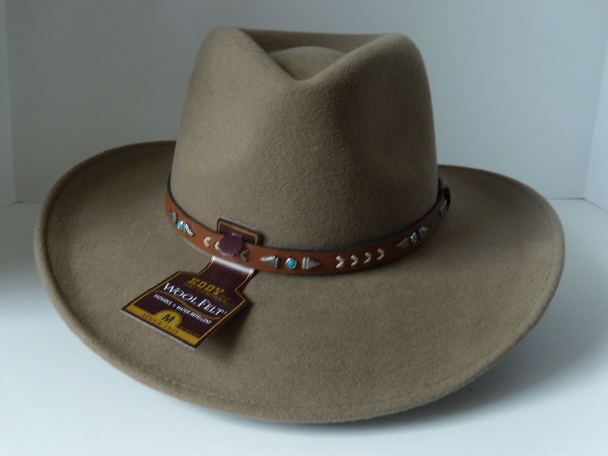 NEW ARRIVAL EDDY BROKEN ARROW WESTERN STYLE HAT COLOR KHAKI 7 1 8