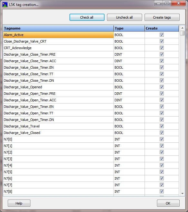 automation tag creation from an l5k file