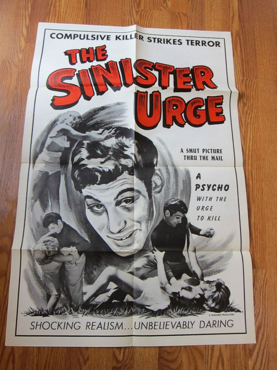 Sinister Urge Original Ed Wood Movie Poster 60