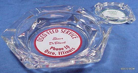 Osco Feed Service Osco Illinois Advertising Ashtray 2 Digit Phone