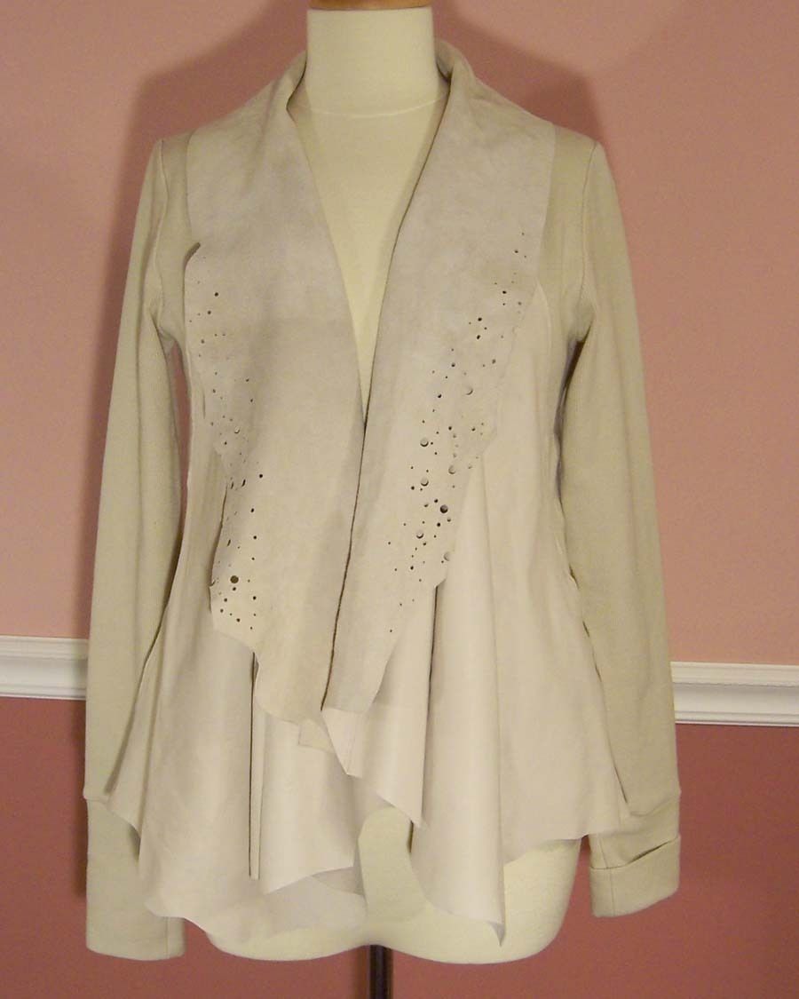 NWT ELIZABETH and JAMES FABIEN DRAPED LEATHER JACKET size MEDIUM