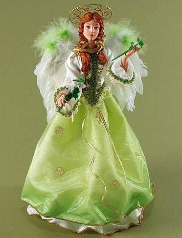 dept 56 clothtique emerald isle angel treetopper beautiful