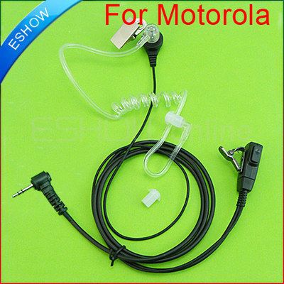  Covert Acoustic Tube Earpiece for Motorola Radio Walkie Talkie