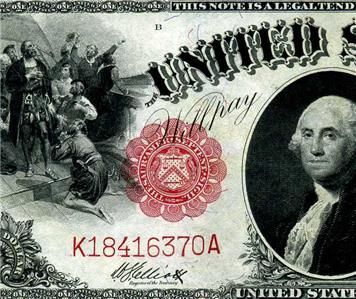 HGR 1917 $1 Red Seal Elliott Burke Near Uncirculated