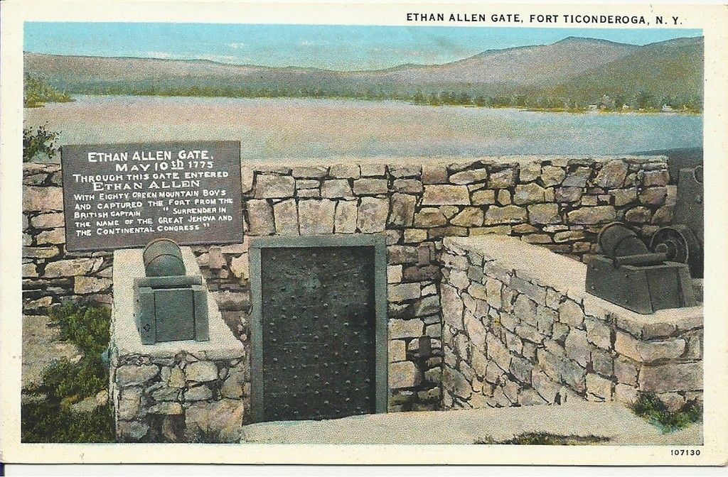 Antique Postcard FORT TICONDEROGA NEW YORK ETHAN ALLEN GATE