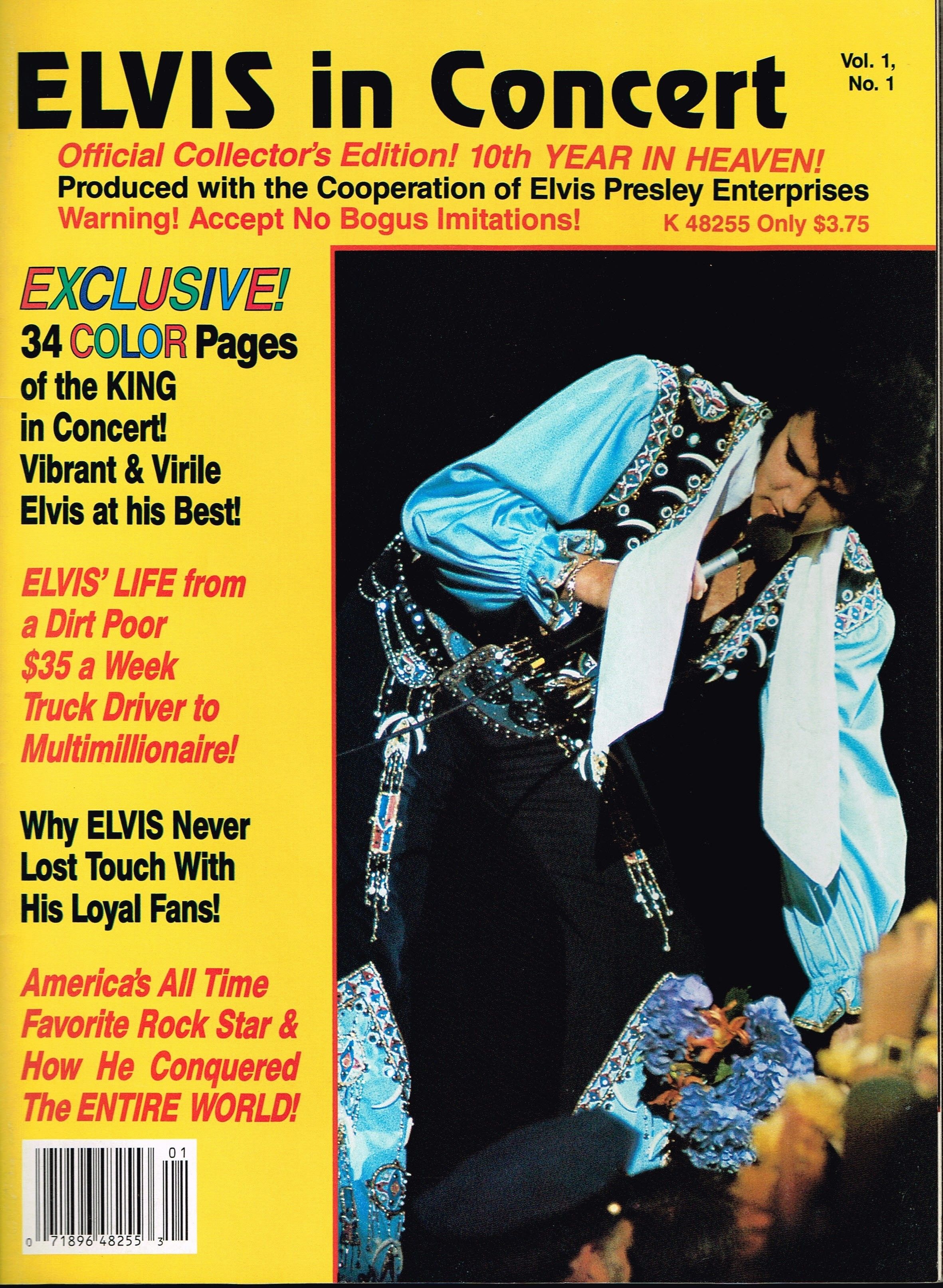 Elvis in Concert Magazine Vol 1 Number 1 1987