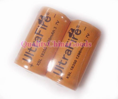 Ultrafire 18350 1200mAh 3.7V Rechargeable Battery