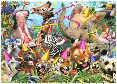 Elizabeths Studio Petpourri Fabric Animals Party