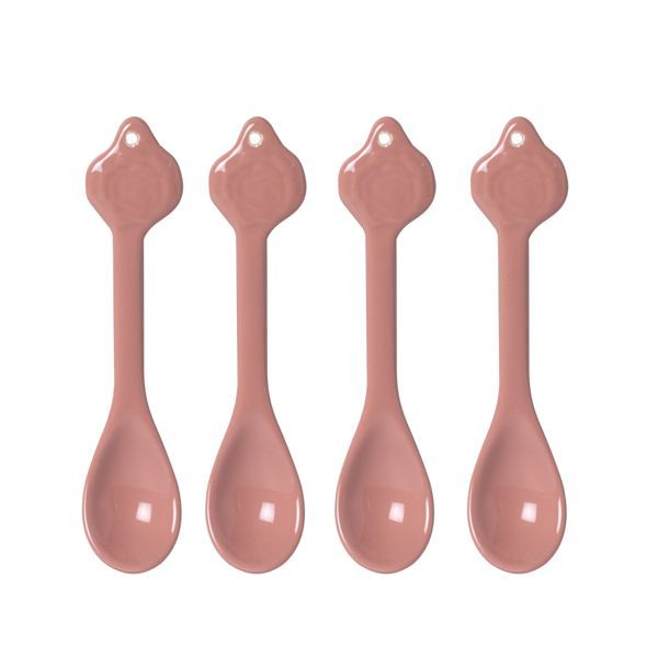 Pfaltzgraff Rose Handled Spoons Set of 4 Tea Rose