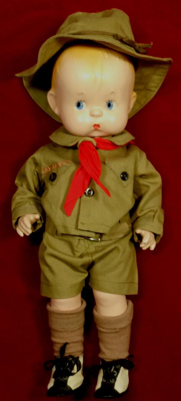 Effanbee Skippy Composition Vintage 1929 Doll in Boy Scout Uniform