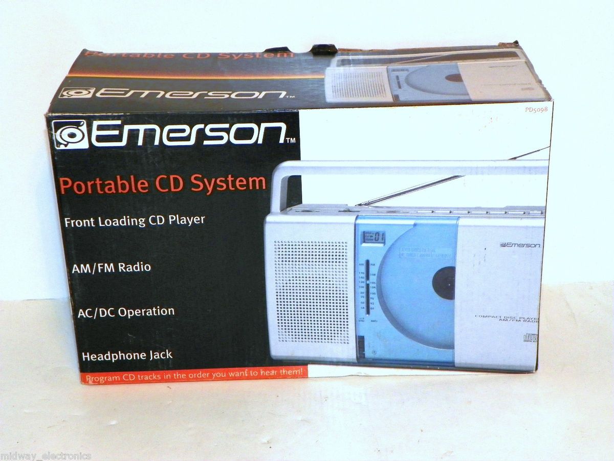 Emerson PD5098 Portable Radio CD Player System Gray