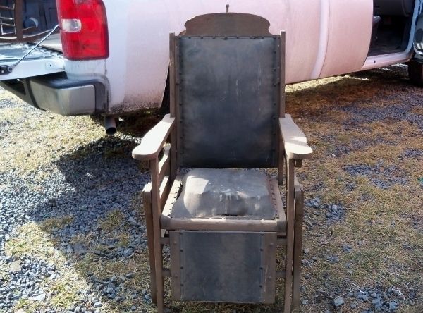 Antique Medical Dental Opthmologist Exam Barber Chair