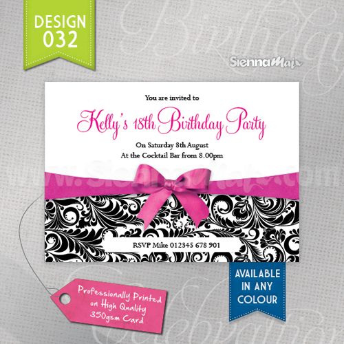  18th 21st 30th 40th 50th Birthday Party Invitations *FREE DRAFT