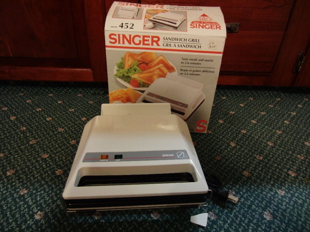  Singer Sandwich Grill, Hot Pockets, Electric Indoor Mountain Pie Maker