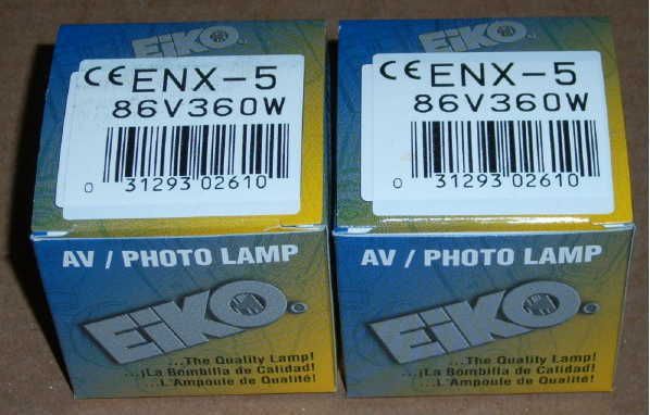 Lot 2x ENX 5 Projection Bulb/Lamp EIKO NOS   3M Overhead/Transparency