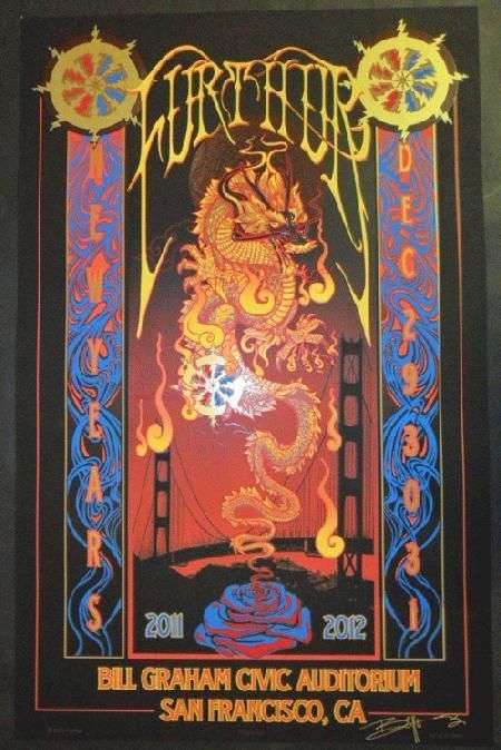 Furthur New Years Eve 2011 San Francisco Richard Biffle Tour Poster