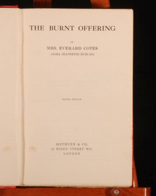 1909 The Burnt Offering by Everard Cotes s J Duncan