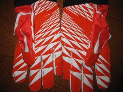  Vapor Jet Football Gloves NFL Orange / White XXXL 3 Extra Large Carbon