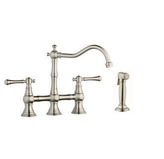 Grohe 20 158 ENO BN Double Handle Bridge Kitchen Faucet AW 6194