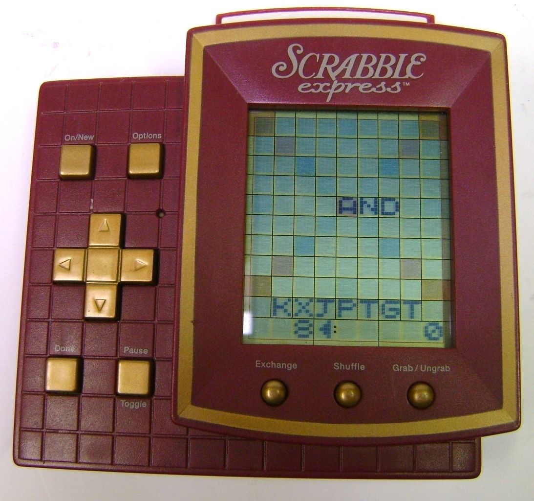 Scrabble Express Handheld Electronic Game Hasbro 1999 Pocket Video