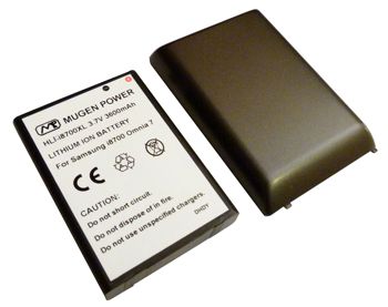 New Mugen Extended 3600mAh Battery for Samsung Omnia 7