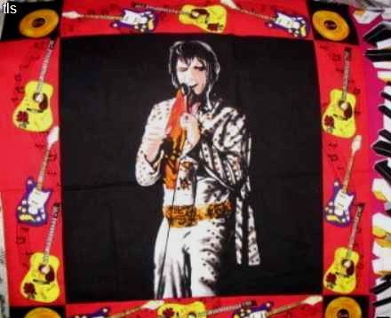 Elvis Presley Live in Concert panel 1993 Shamash cotton fabric