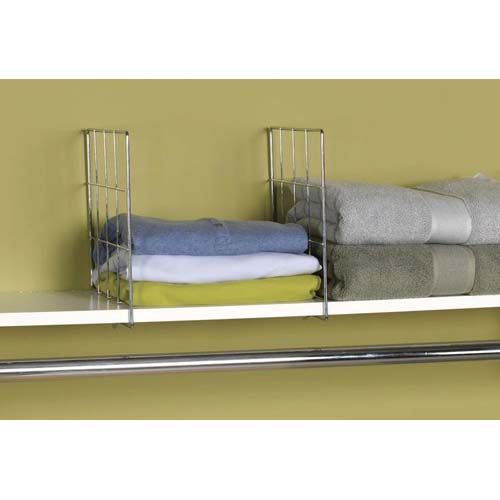 Household Essentials Chrome Set of Two Shelf Dividers