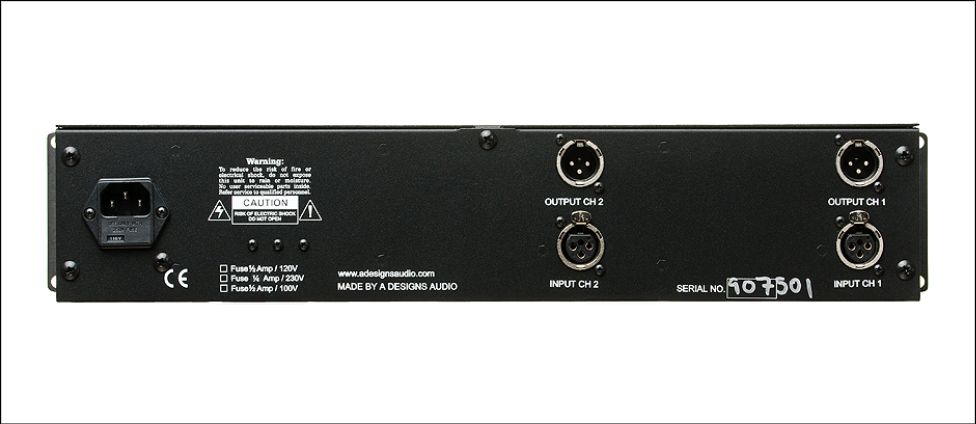 HM2EQ HAMMER DUAL CHANNEL TUBE EQ   Back View