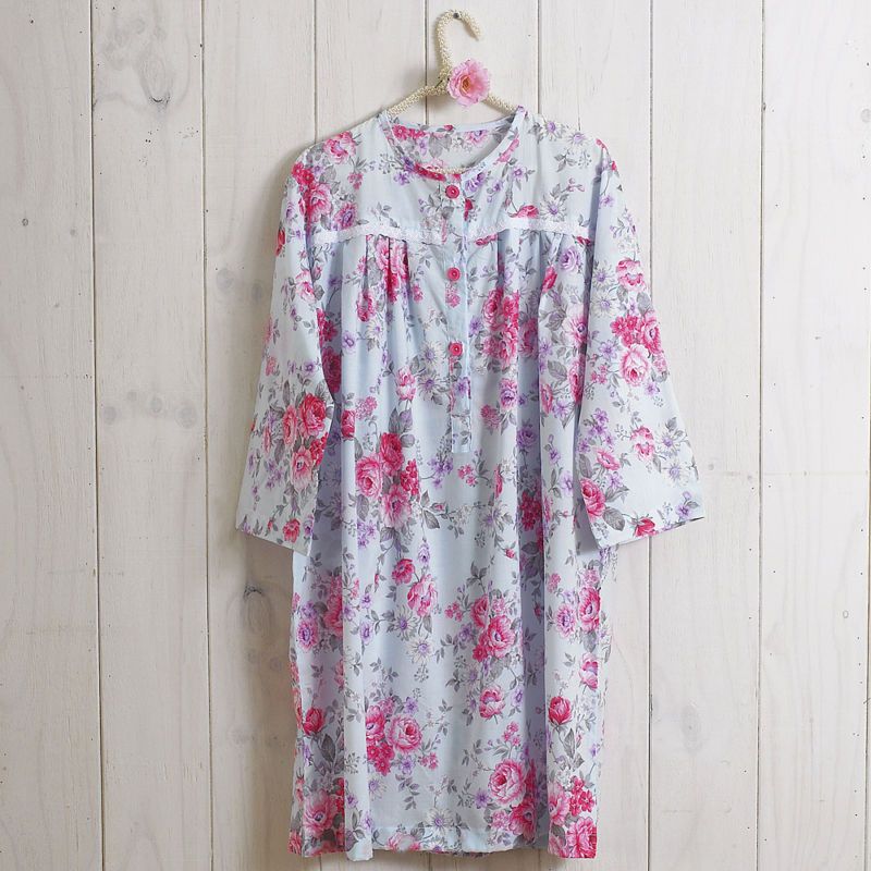 Cotton Clothworks Dress Fabrice Shabby Floral Rose Pink