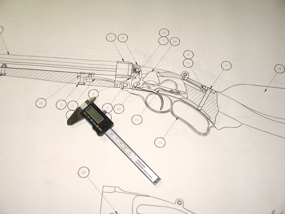 Farrow Schuetzen Rifle Measured Drawings, Blueprints Black Powder