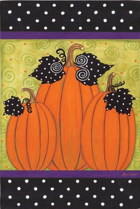 Whimsy Pumpkins Fall Autumn Garden Flag Mini Flags