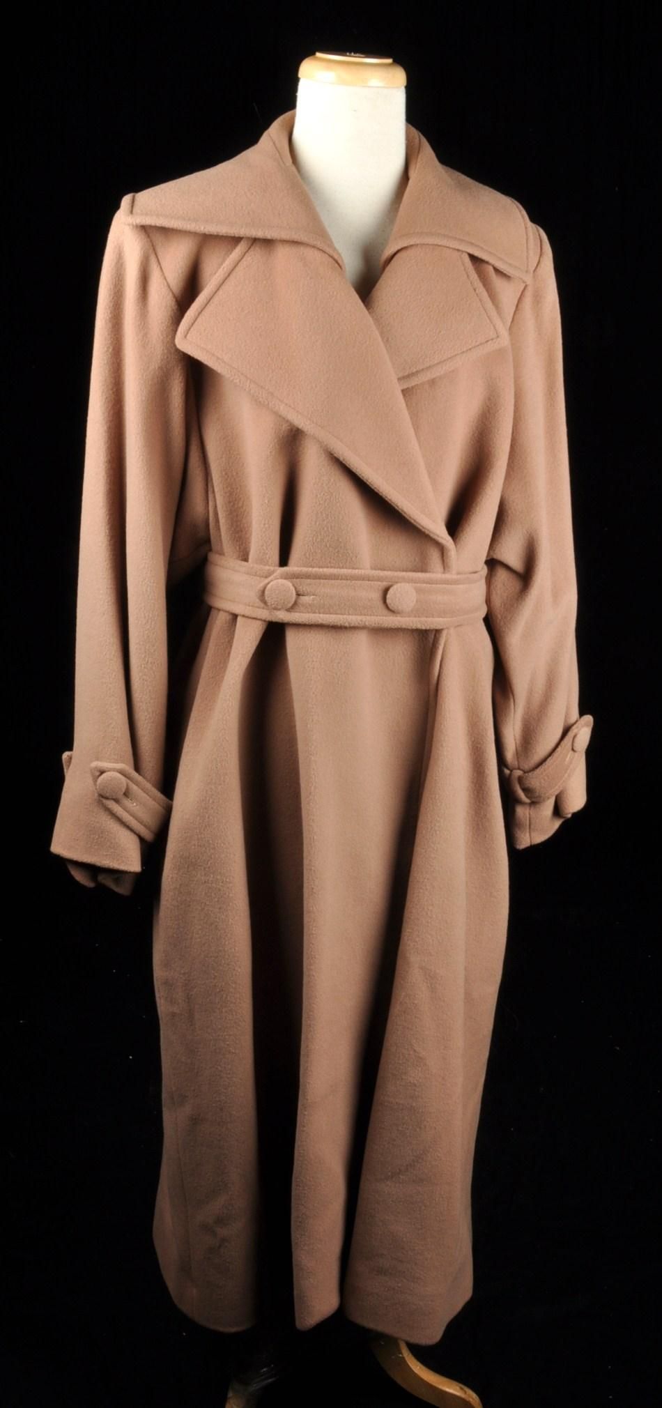 Vintage 1980s Emmanuelle Khanh France Couture Cashmere Wool Dress