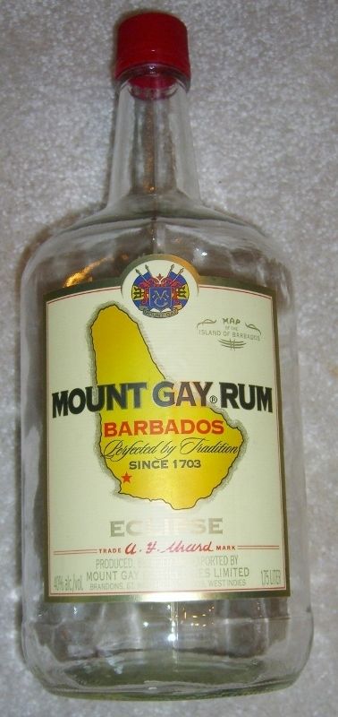 Empty Mount Gay Eclipse Rum Bottle 1 75 L Barbados