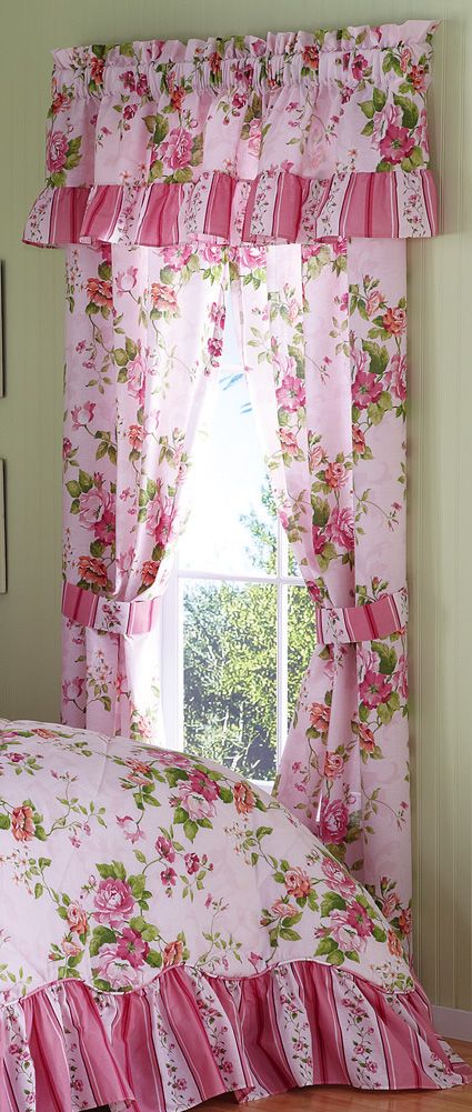  Felice Pink Floral Drapery