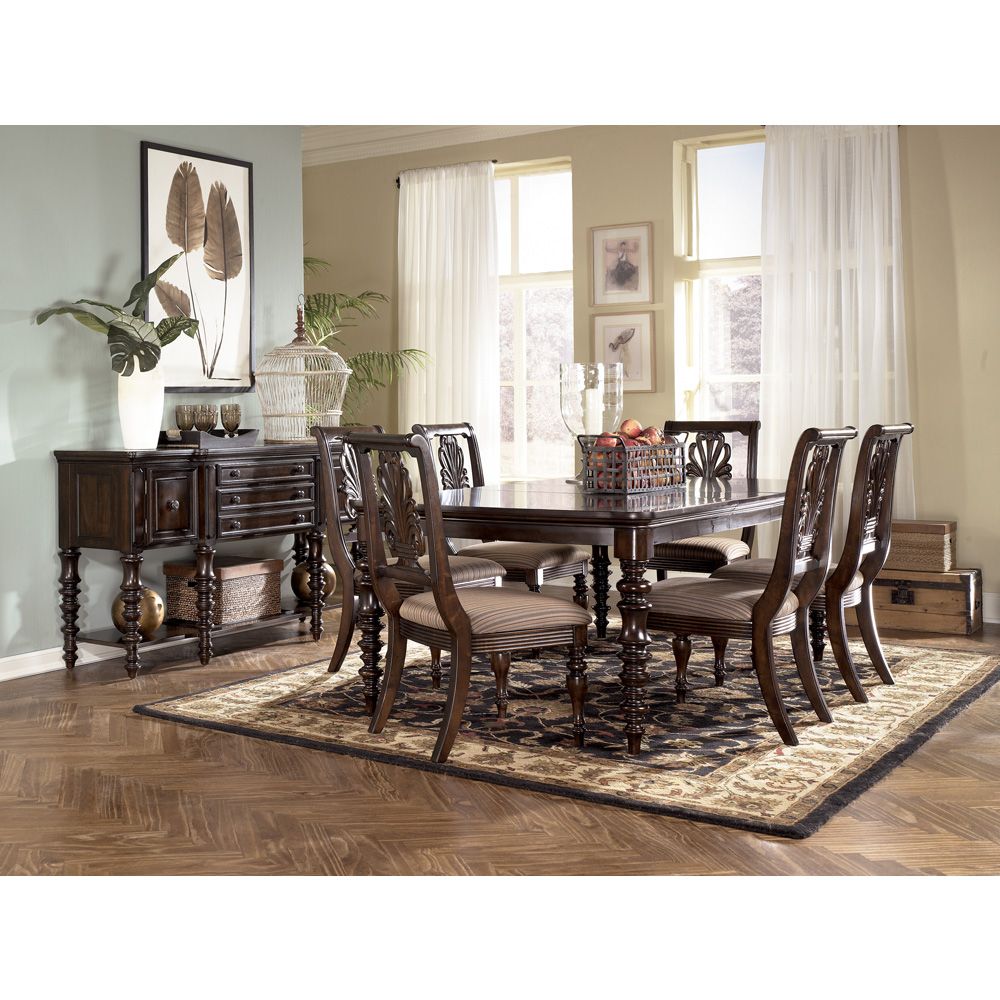  Town 7piece Rectangular Extension Table Dining Set D668 35 01